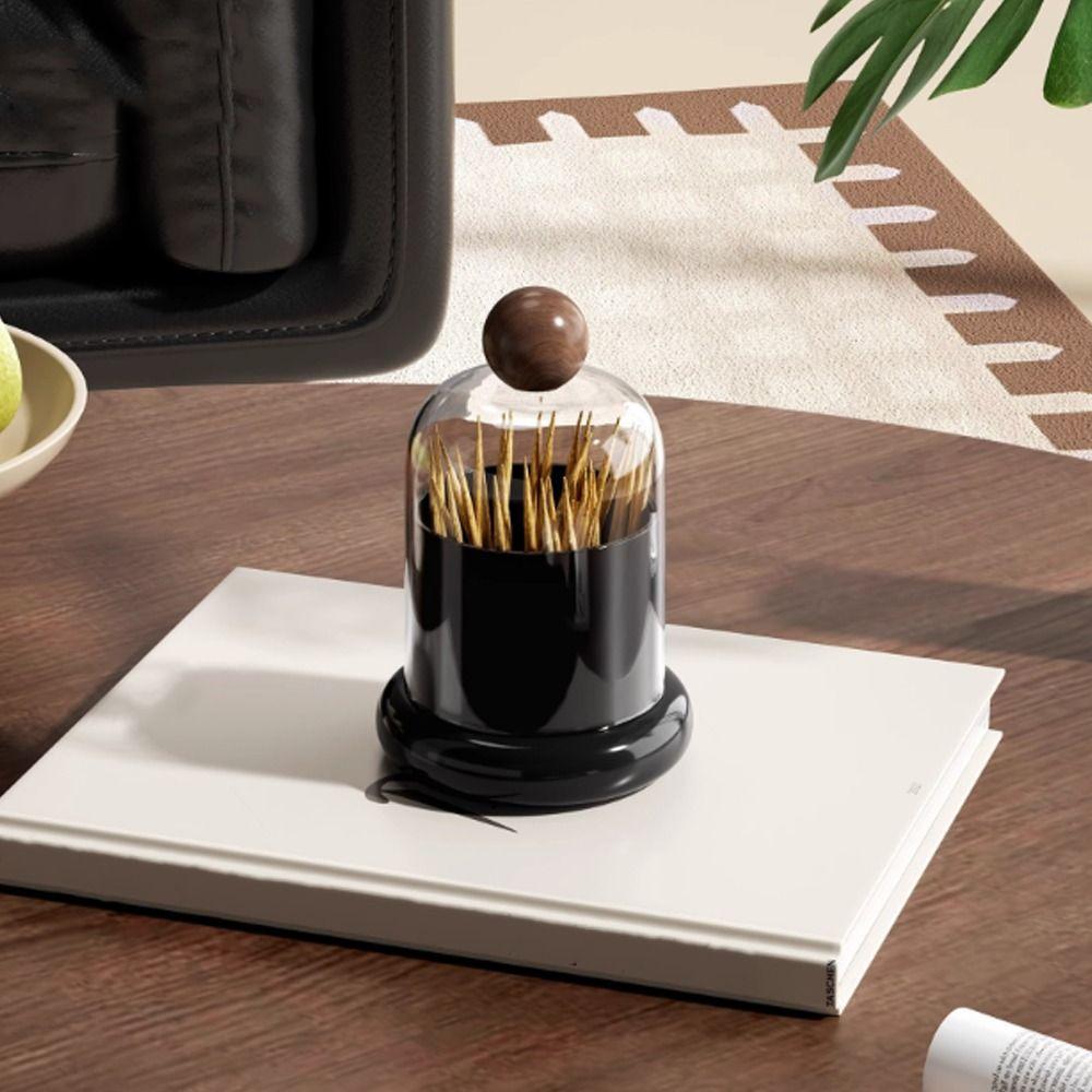 Retro Swab Toothpick Holder Plastic Toothpick Storage Box Portable Toothpick Dispenser  Living Room