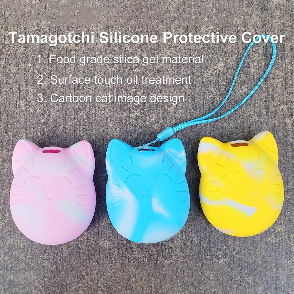 Soft Silicone Electronic Pet Machine Cover Cartoon Cat Shaped E-pet Machine Protector Scratch Proof for Tamagotchi Mix/PS/Idl/Id