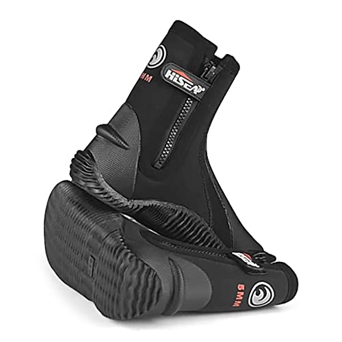 Lixada 5mm Neoprene Diving Boots with Side Zipper, Unisex, for Snorkeling, Scuba Diving, Diving Socks, Surf Boots, Neoprene Socks, Hot Springs, Fishin