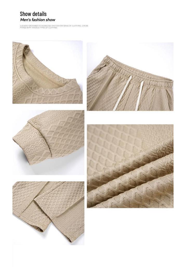 Men's Casual European-Style Elastic Suit Set - Spring/Autumn