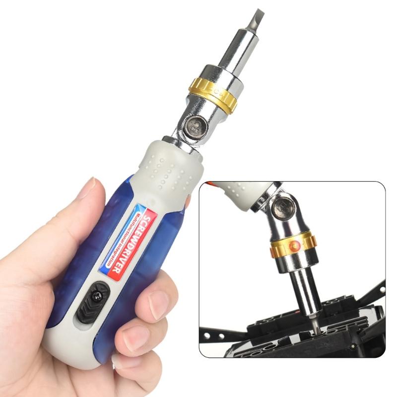 Professional 14 in 1 Ratchet Screwdriver Set, with Precise Interchangeable Bit Suitable for Household Maintenance Tasks