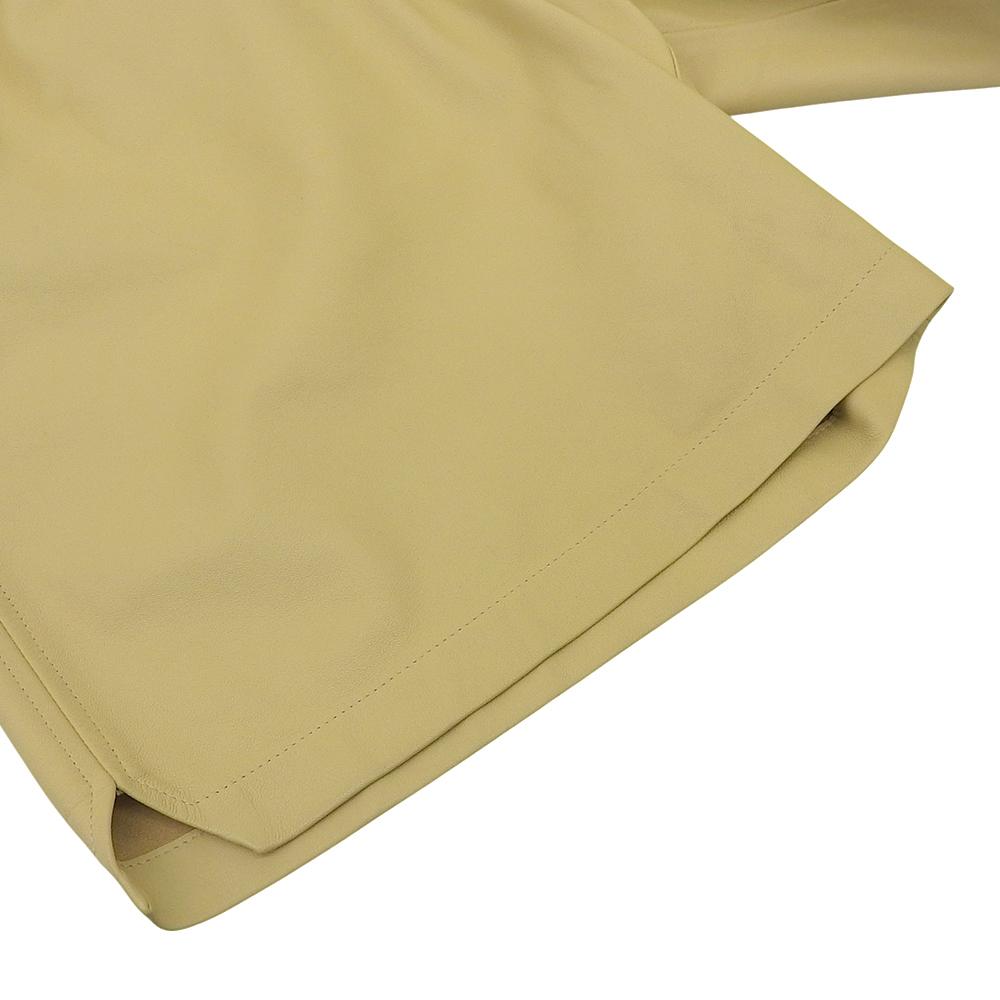 BOTTEGA VENETA Excellent condition leather shorts, men's, yellow, size XS, 633447, 2022 Bottoms XS yellowUsed