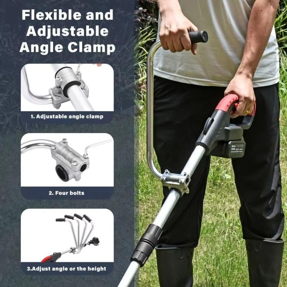 1Pcs Metal Tube Lawn Mower Handle Replacement Brush Cutter Handle for Lawn Care Garden Trimming