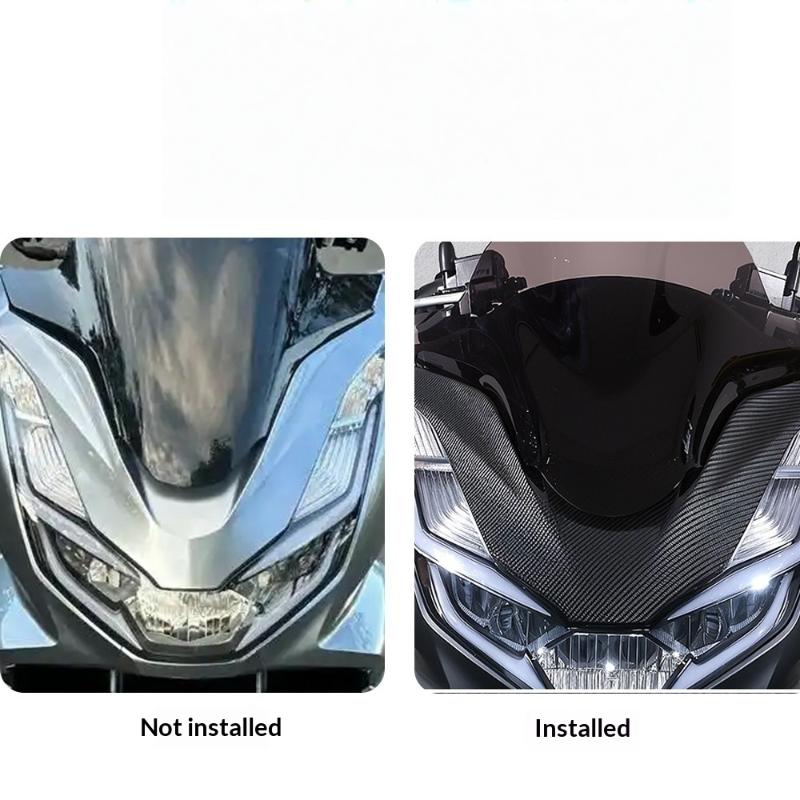 1Pcs Fairing Extension Guard For Pcx160 Accessories Carbon Fiber Motorcycle Body Modification Front Motorbike Decorative Cover