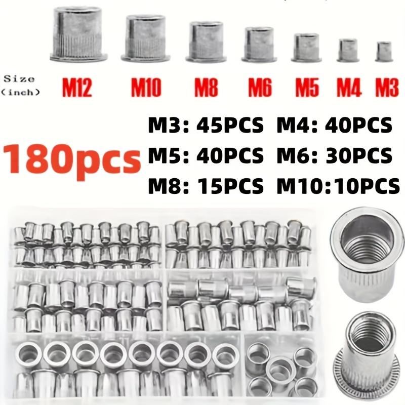 Boxed Rivet Nuts Colorful Zinc Plated US Rivet Nuts Rivet Nut Set Automotive Sheet Metal Repair Tools