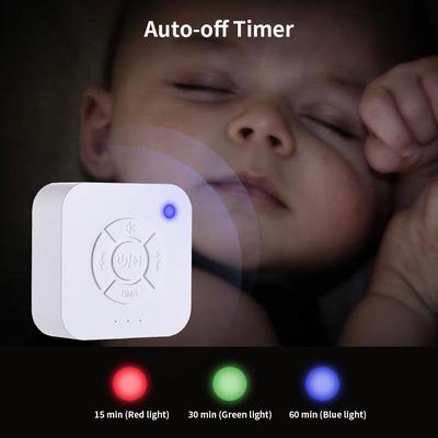 Mini White Noise Sound Machine Sleep Breathing Light Timer USB Charging For Baby Home Office Travel