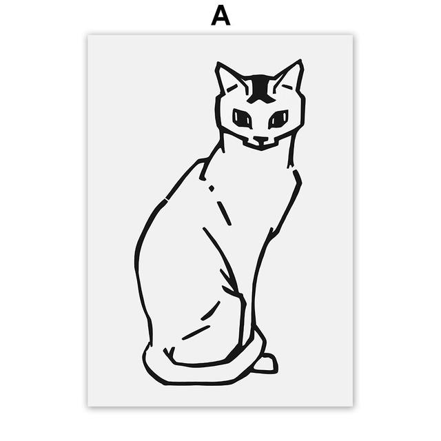 

Абстрактная ваза Лебедь Кот Обнаженные гуси линии Современная скандинавская настенная живопись на холсте Плакаты и принты Картинки для декора гостиной 21*30cm