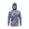 Mens Quick-Dry UV Protection Fishing Hoodie With Face Cover Long Sleeve Camo Outdoor Sport Shirt Hiking Camping