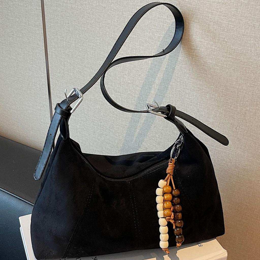 Fashion bag women's 2025 new commuter underarm bag casual messenger bag large capacity retro tote bag tide