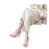 A Pearl White Flip-flop Sandals Women's 2025 New Summer Toe Stiletto High Heels Women's Slippers
