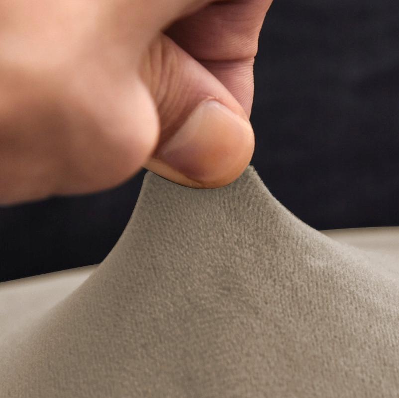 Coprisedia XXL Beige Cappuccino Velluto Elasticizzato [21Rd]