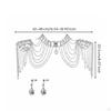 Bridal Shoulder Chain Elegant Rhinestone Dress Accessory for Bride, Women,