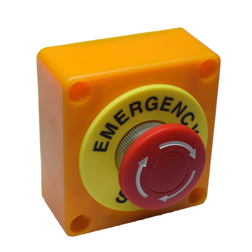 10A Latching Button Switch LA38 E-stop PushButton Switch CNC Exigent Stop Switch With 1NC+1NO  Type And DPST Pole Configuration