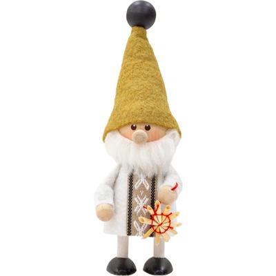 NORDIKA Nisse Christmas Wooden Doll Santa Holding Straw Ornament by Jule Hygge