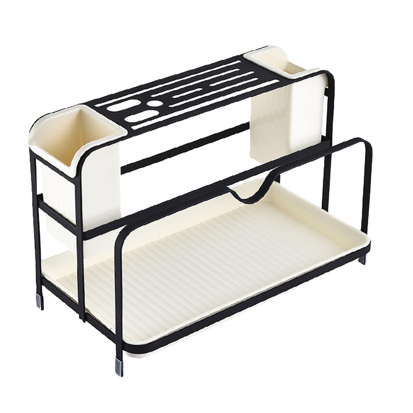 Chopsticks Draining Rack Multifunctional Carbon Steel and PP Kitchen Counter Utensil Holder