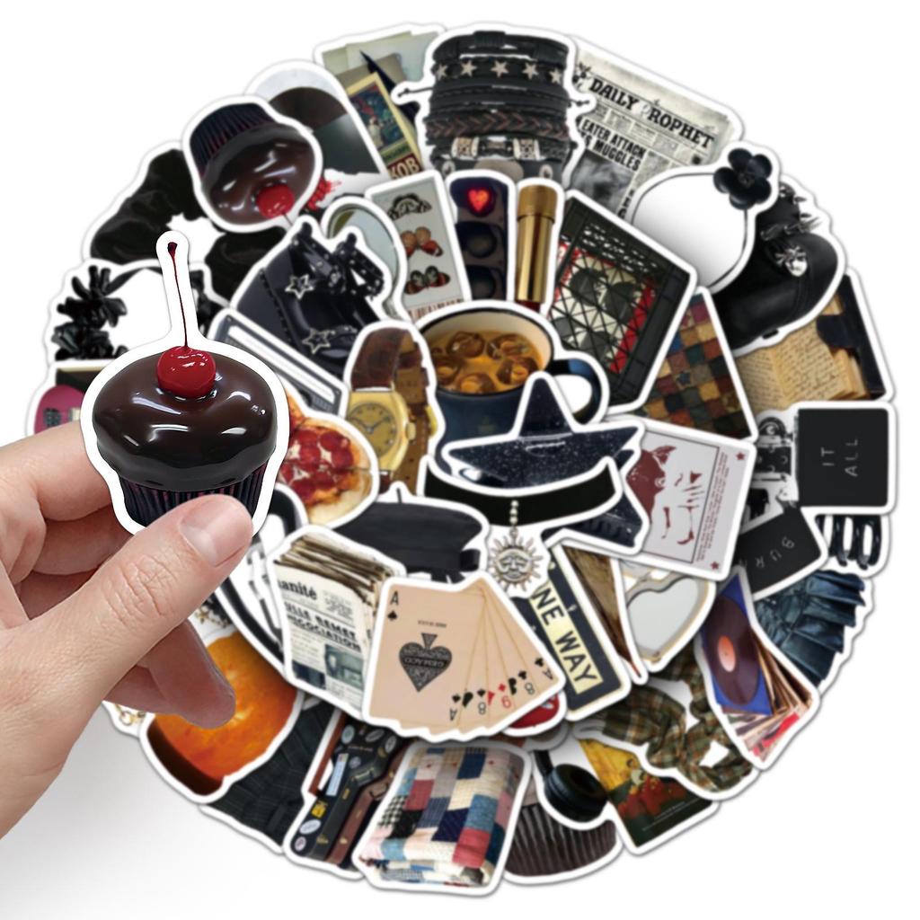 50 Sheets Urban Modern Retro Stickers: Downtown Girl DIY Creative Decoration for Computer