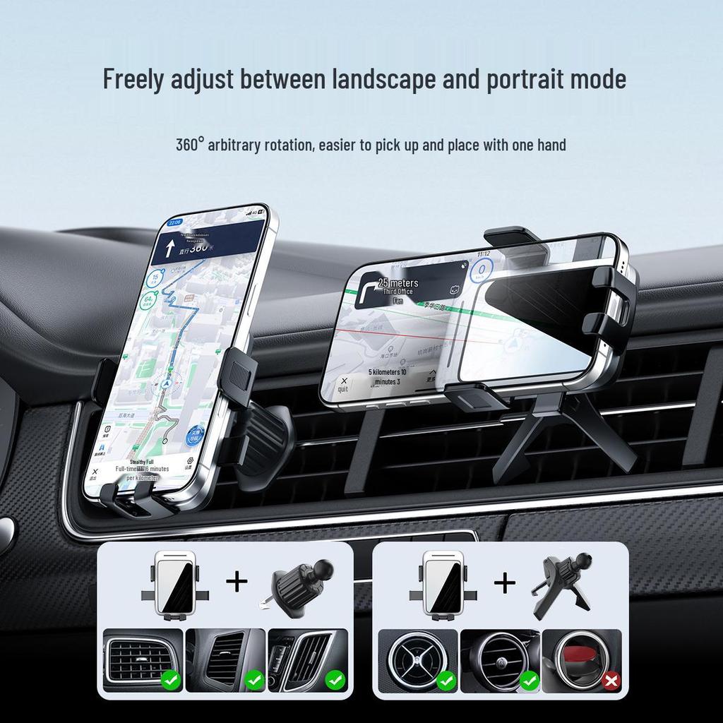 360° Rotating Car Phone Holder with Air Vent Mount - Adjustable and Stable