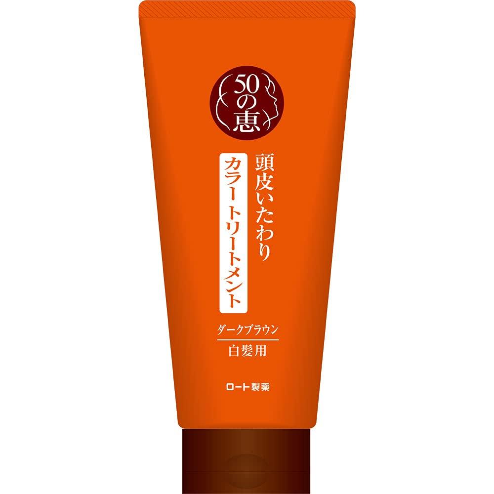 Rohto Pharmaceutical 50 no Megumi Aging Care Scalp Care Color Dark 150g Treatment, Brown,
