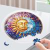 Sun Catcher Puzzle Acrylic Suncatcher Durable Clear Acrylic Colorful Patterns Window Decoration for Doors Garden