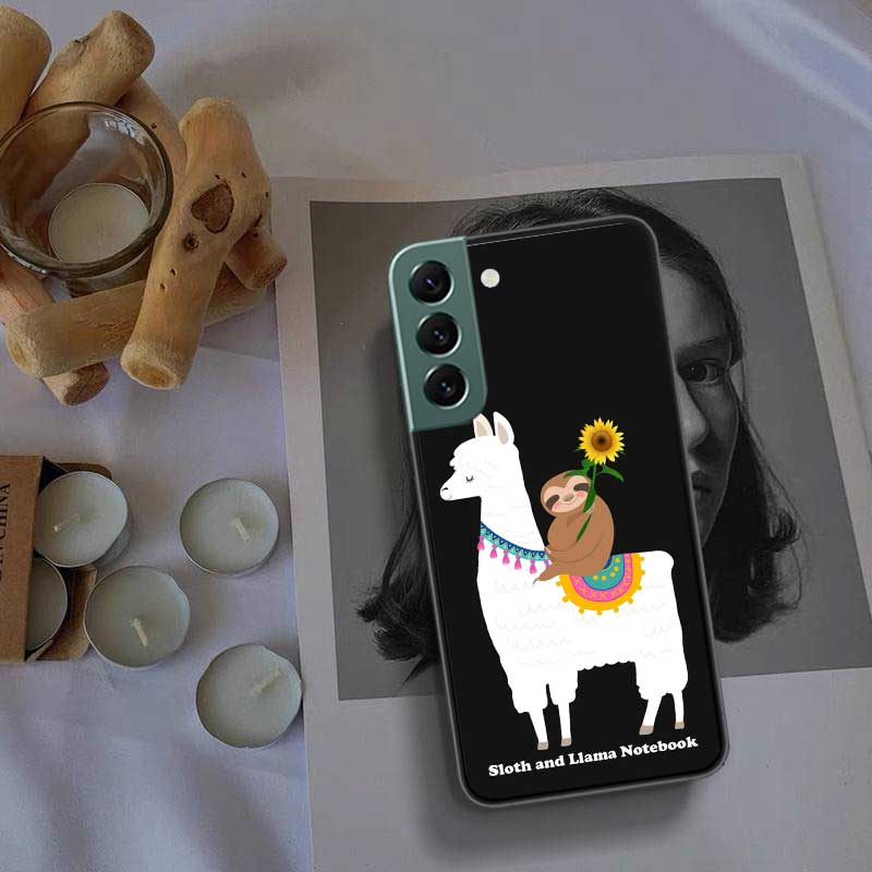 Cute Cartoon Llama Phone Case For Samsung Galaxy A12 A22 A32 A42 A52 A72 A54 A34 A24 A14 A73 A53 A33 A23 A13 5G F52 F62 Cover Sh