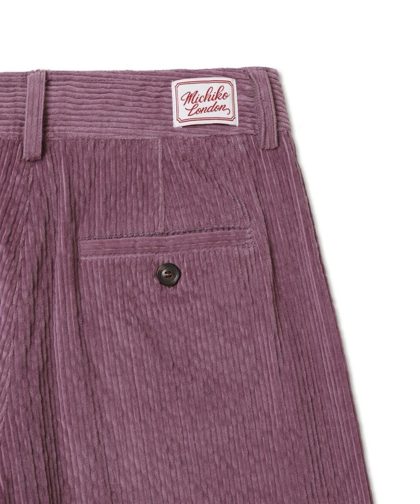 Michikoleondeonkosino Curved Corduroy Pants Mauve Purple