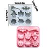 2 Pieces Halloween Theme Silicone Molds Set Cat, Bat, Ghost, Skeleton, Pumpkin, Big Pot, Spider Net Patterns Homemade Cake Mold