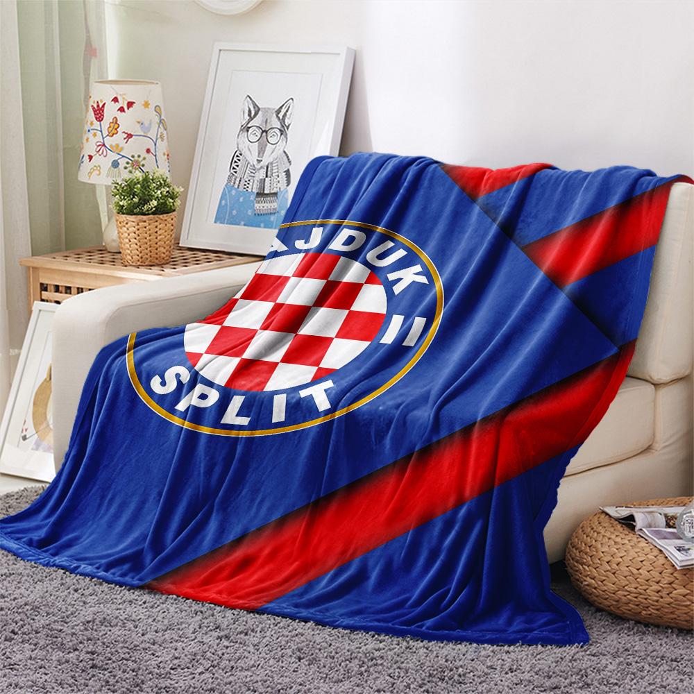 Fotbalový klub Hajduk Tištěná flanelová deka, Vysoká kvalita, Pohodlná pro všechna roční období, Domácí dekorace, Teplo a pohodlí