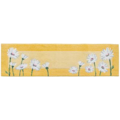 Tapete de entrada de absorção de canto OKA Innocent Daisy 30 cm x 110 cm Amarelo Aprox.