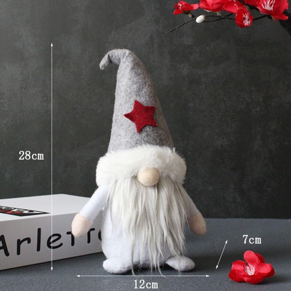 Home Decoration Christmas Faceless Gnome Doll Holiday Decoration Faceless Doll Santa Claus Pendant Non-woven Fabric Plush Doll