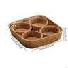 Cesta de Frutas Tejida Imitación Ratán Plato de Almacenamiento de Pan Nueces, para Servir para el Hogar