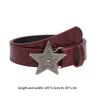 Five-pointed Star Buckle Belts for Women Cool Waist Belt 2000s Embossing Belt for Teens Girl Western Cowboy Waistband