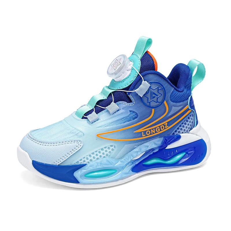Four Seasons Kids Basketball Shoes Boys Sneakers Non Slip Children's Training Athletic Shoes Outdoor Sport Size 31-40