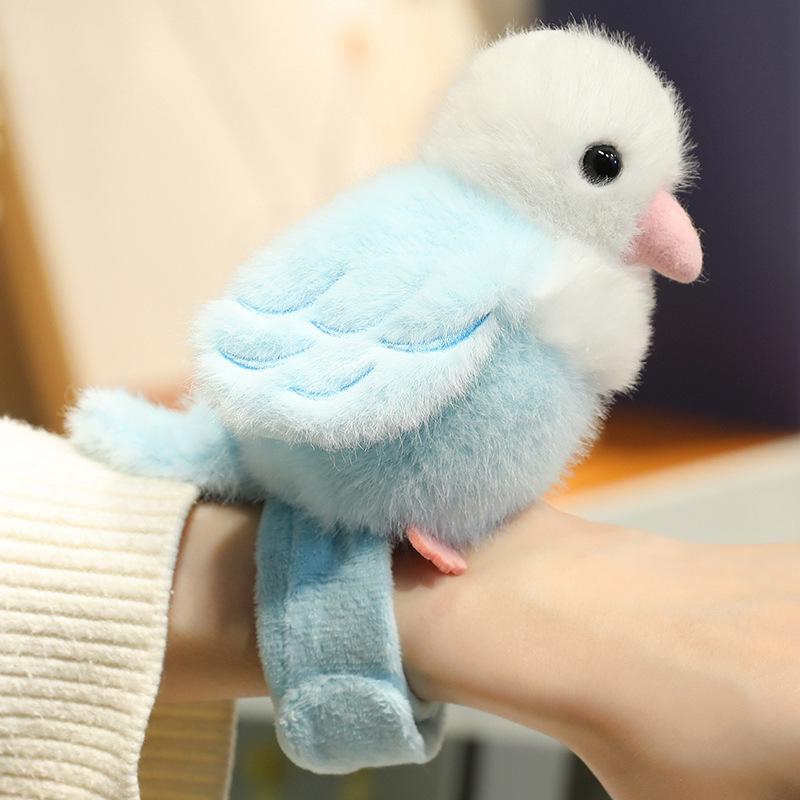 Popular Plush Parrot Bird Slap Bracelet & Pendant Doll