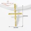 18K Gold Plated Brass Metal Cubic Zirconia Sun / Cross / Horseshoe / Chili Pepper / Wings Pendants Charms For Jewelry Making