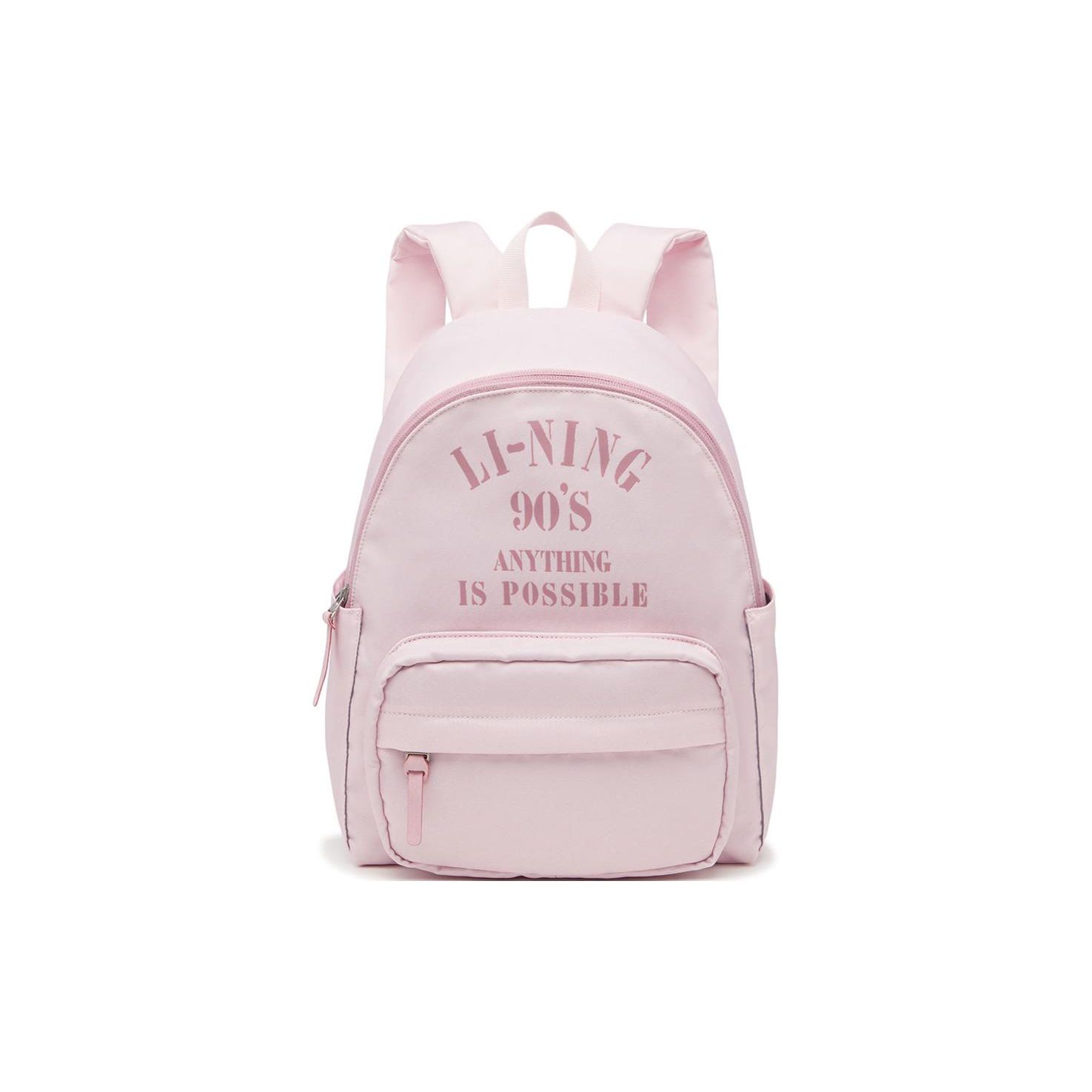 Li Ning Sports Lifestyle Series Solid Color Fashion Letter Print Eco-Friendly Zipper Closure Fabric Sports Backpack Women Backpack ABSU184-3 Primrose Pink 4900₽