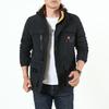Autumn and Winter Men's Large Size Casual Fleece Thickened Jacket Men's Medium and Long Outdoor Jacket