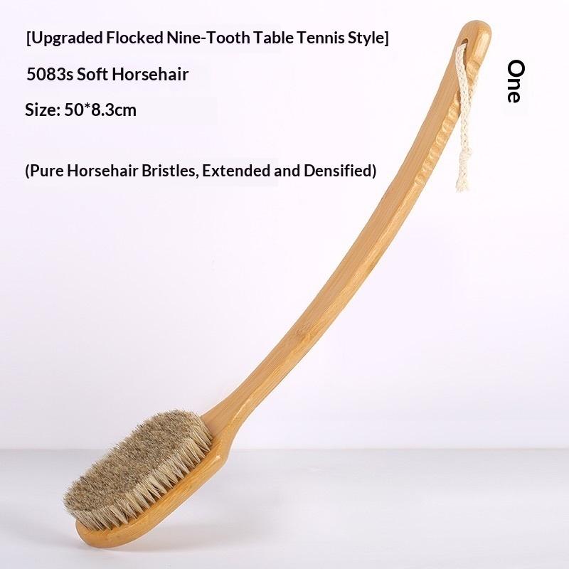 56cm/43cm Myjka do pleców pod prysznic z zakrzywionym długim uchwytem, Szczotka do ciała do użytku na mokro i na sucho, Narzędzie do mycia pleców dla mężczyzn i kobiet