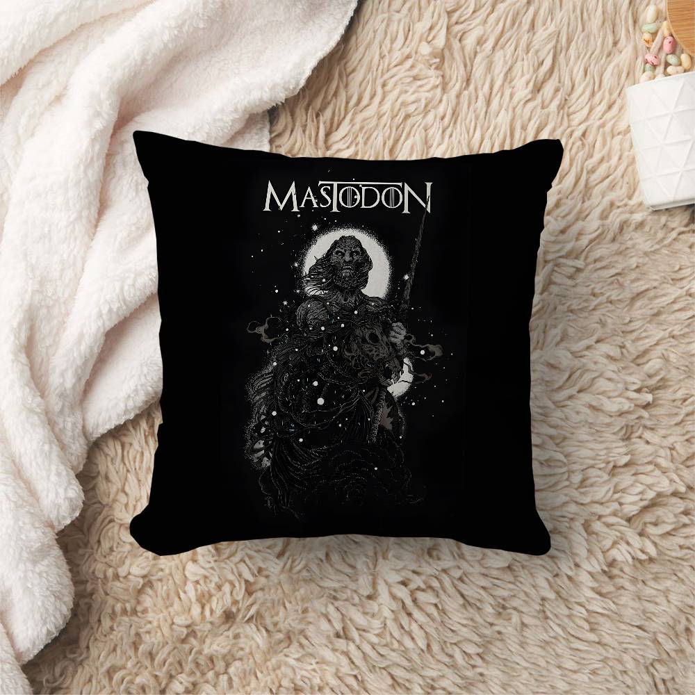 Band Mastodon Leviathan Cushion Cover Pillowcase Upholstery Sofa Throw Pillow Home Decor Pillowcas