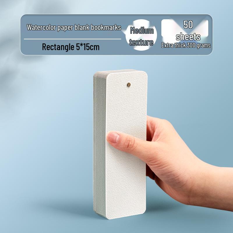 300g Watercolor Postcard Paper - Thick, Medium Rough Texture, Wood Pulp, Square, Blank Cardstock for Painting and Drawing