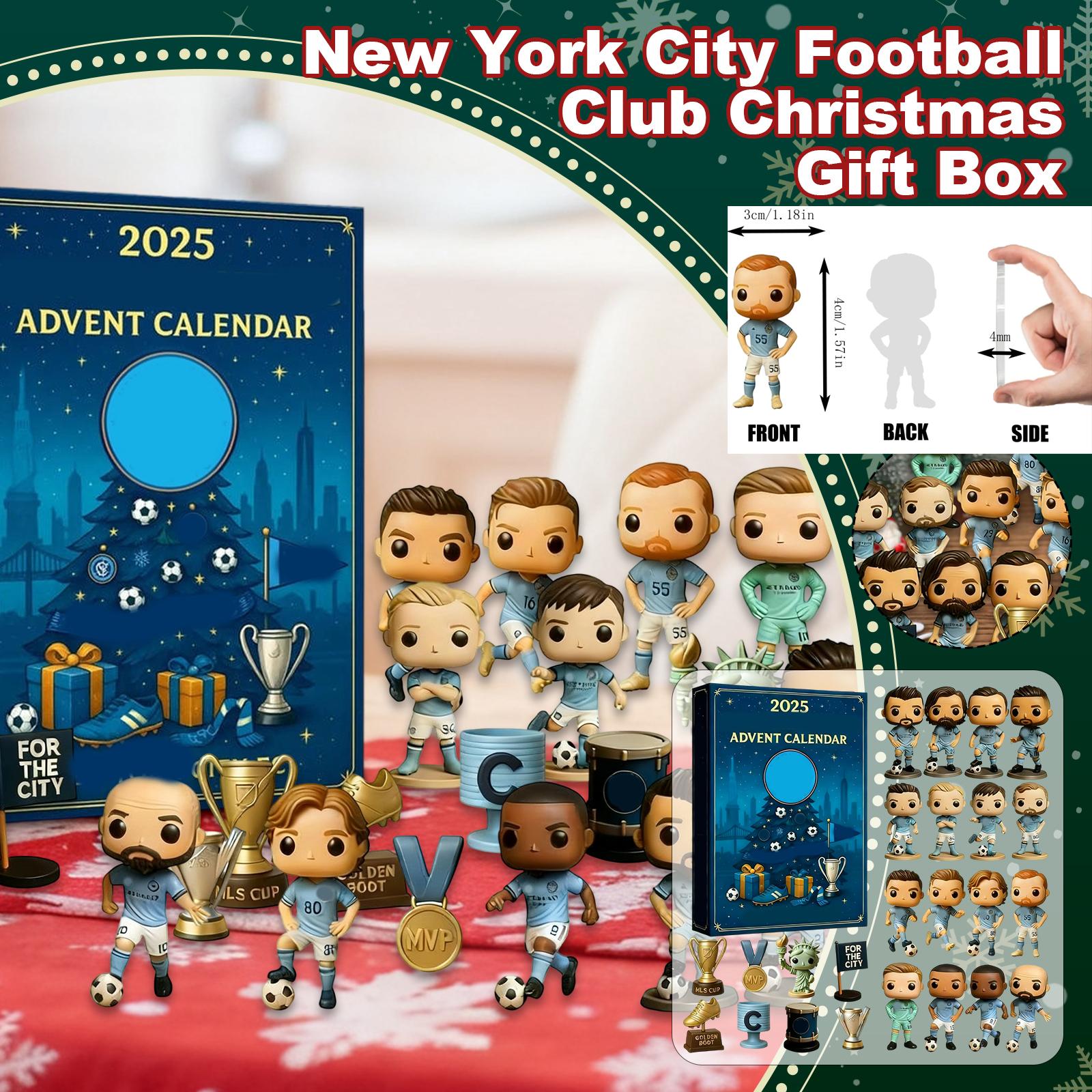 

2D Plane+Airplane Box +24PC+ New York City Football Club Countdown Box Christmas Advent Calendar One Size синий