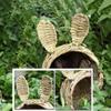 Bite Resistant Bunny Grass Nest Breathable Bunny Grass Tunnel  For Rabbits Hamsters Guinea Pigs