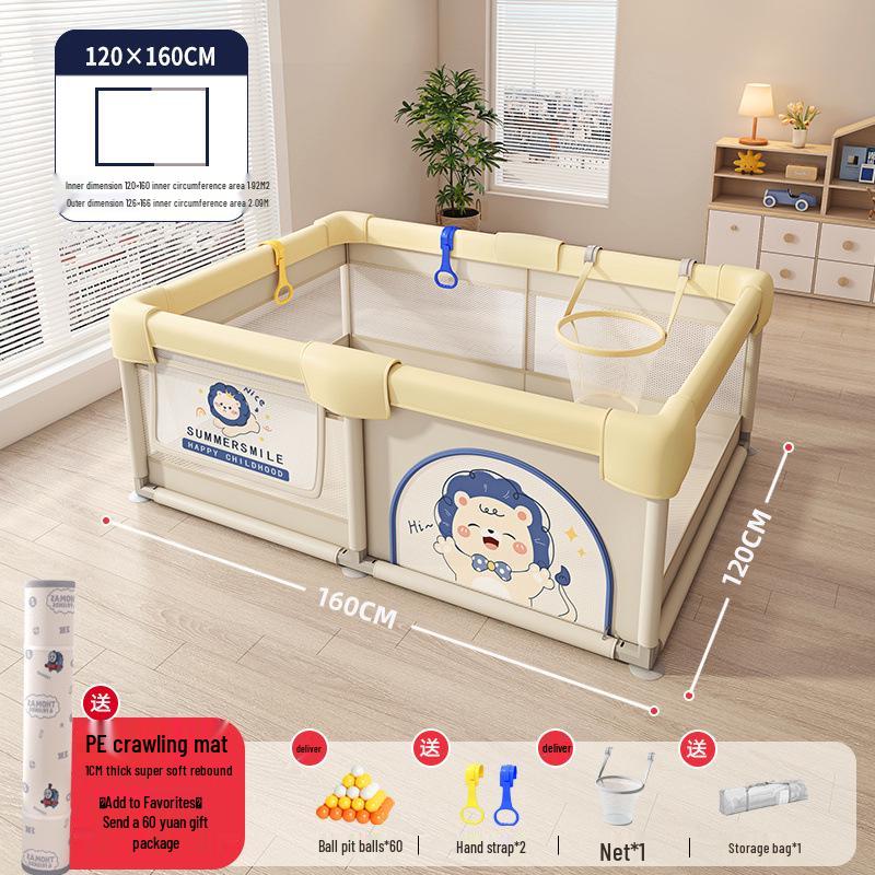 Indoor Baby Playpen & Crawling Mat: Safe Protective Fence & Walker