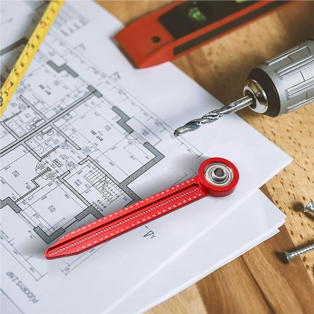 360° Adjustable Circular Drawing Compass for Professional Carpenter Marking Measurement Tools Precision Woodworking Scribe Gauge