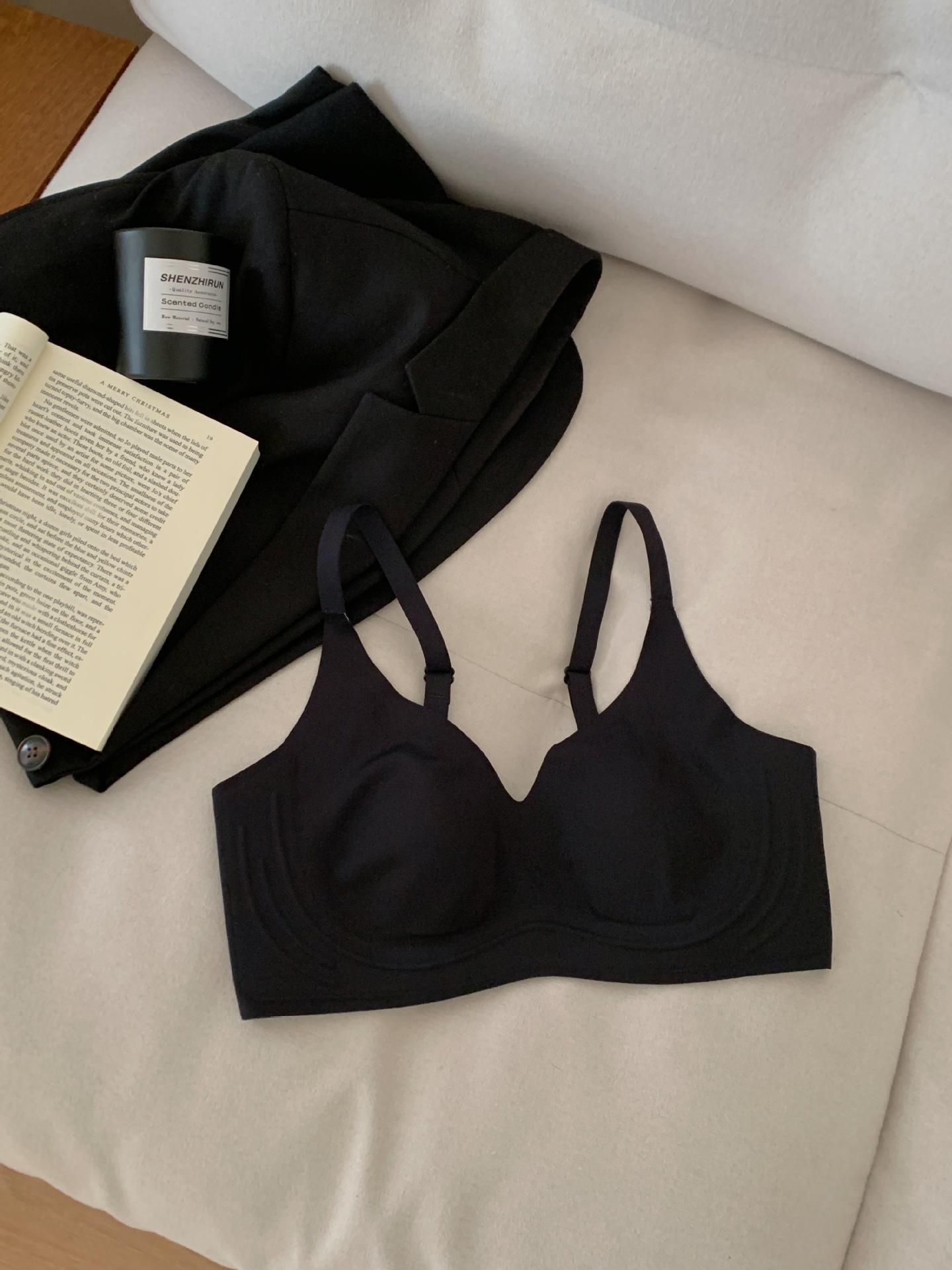 

Японский ультратонкий бесшовный бюстгальтер с заячьими ушками для женщин: Воздухопроницаемый, без косточек, поддерживает большую грудь