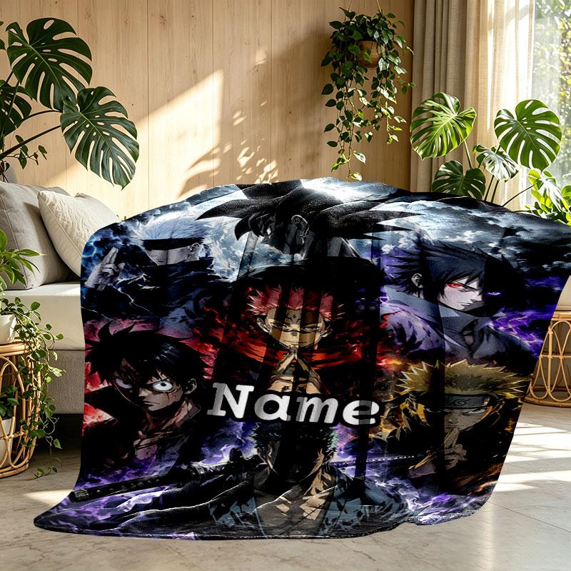 Individuelle Personalisierte Demon Slayer Druckdecke, Heimdekoration, Schlafzimmer, Sofa, Camping, Couch, Geschenke für Geburtstag Weihnachten