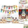 Adorable Cat Theme Birthday Party Decoration Set With Colorful Banners And Cake Toppers