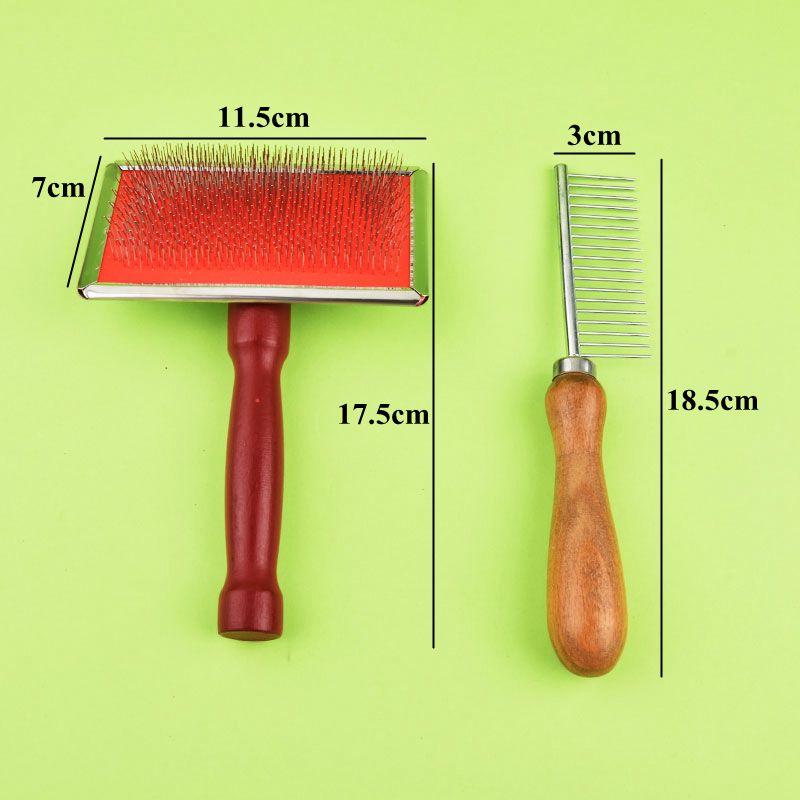 Pet Dog Comb Removers HairKnot Cutter Hair Grooming Groomer Brush For Dogs Cats With Wooden Handle Trimmer Knife Pet Accessoires