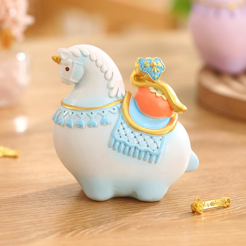Guochao little fat horse creative resin ornament desktop home decoration Tang Sancai travel merchandise gift souvenir