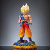 Super Saiyan JT Chu Chao Wukong Figure with Bust, Unlimited Battle Damage Dragon Ball Z Warrior Model Ornament