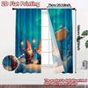 2D Flat Printing  JIT 2pcs   Curtains (Without Rod) Gnome Gathering Chic Minimalist Curtains Prints Light Filtering Curtains